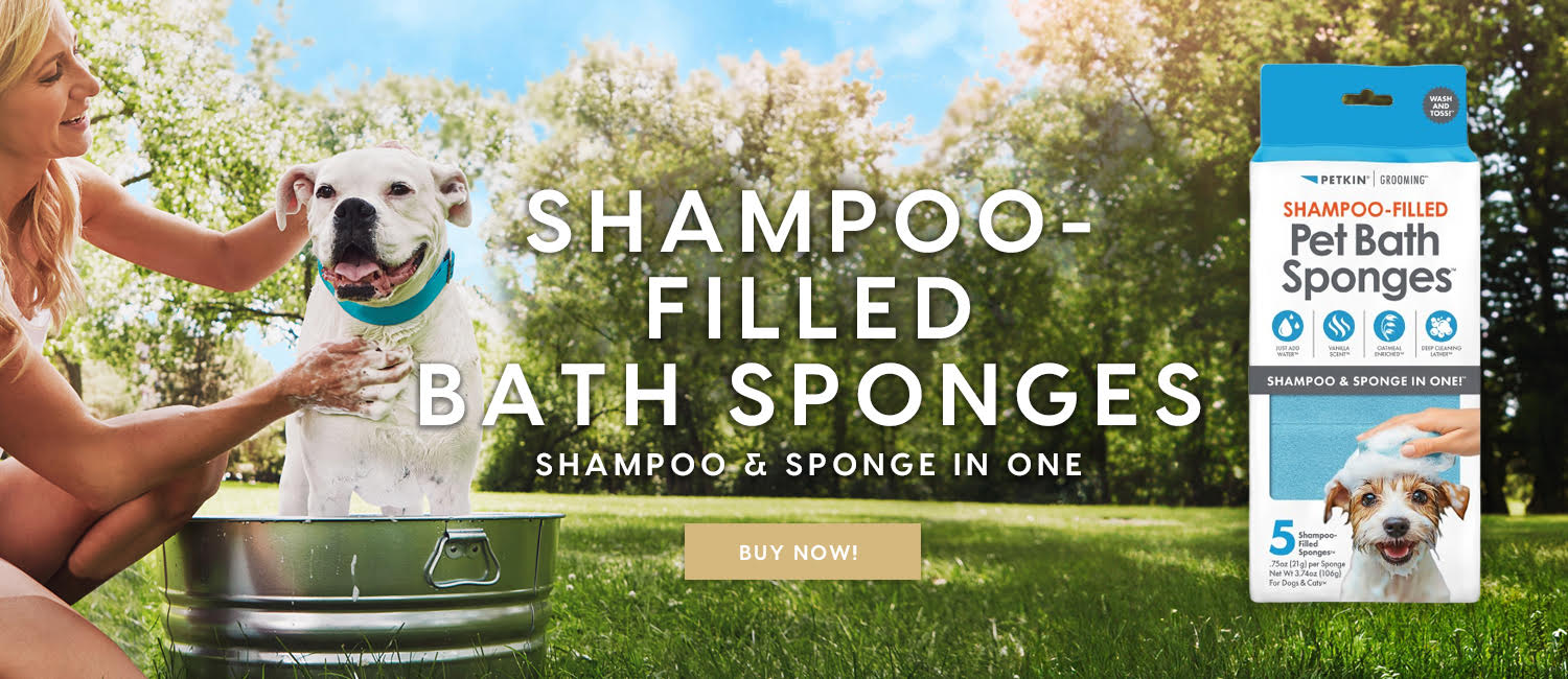 SHAMPOO-FILLED Pet Bath Sponges